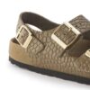 Milano Rivet Logo Natural Leather Embossed