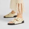 Milano Shearling Natural Leather-Shearling High Shine Ecru