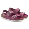 Milano Suede Leather Shimmering Fuchsia