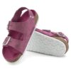 Milano Suede Leather Shimmering Fuchsia