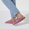 Milano Suede Leather Shimmering Fuchsia