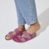 Milano Suede Leather Shimmering Fuchsia