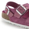 Milano Suede Leather Shimmering Fuchsia
