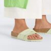 Oita Suede Leather Faded Lime