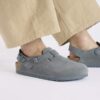 Tokio Suede Leather Basalt Gray